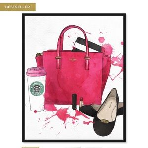 Bag Shoes and Coffee Oliver Gal Painting